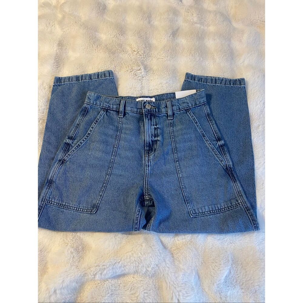DKNY Jeans Women's High Rise Utility Barrel Jeans Sz 26 NWT